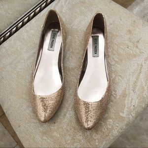 Steve Madden Gold Glitter Heels